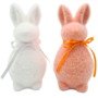 Easter Foam Bunnies White And Orange 5 X 10cm 2 Pieces