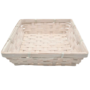 Square Bamboo Tray White Washed 20cm
