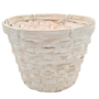 Round Planter Basket White 20 X 14cm