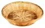 Round 20cm Handmade Bamboo Shallow Fruit Snack Food Gift Basket Natural Colour B73