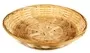 Round 30cm Handmade Bamboo Shallow Fruit Snack Food Gift Basket Natural Colour B77