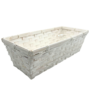 Rectangular Bamboo Tray White Washed 35 X 15 X 11cm