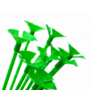 Balloon Sticks Green X10 Party Balloon Holders For Decorations Displays