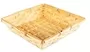 Square 25cm Handmade Bamboo Flat Fruit Snack Food Gift Basket Natural