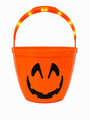 Led Light Up Pumpkin Face Halloween Bucket 23cm X 265cm 30cm With Handle