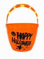Led Light Up Happy Halloween Trick Or Treat Bucket 23cm X 265cm 30cm With Handle