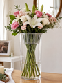 Plastic Vase Clear 20 X 40cm 2