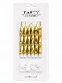 Gold Spiral Birthday Candle Set 6 Piece