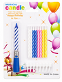 Blue Musical Birthday Candle Set 1 Musical Candle 8 Birthday Candles Holders