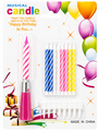 Pink Musical Birthday Candle Set 1 Musical Candle 8 Birthday Candles Holders