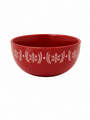 Red Snowflake Ceramic Bowl 13 X 7cm