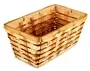 Rectangular 25x15cm Handmade Bamboowillow Twig Deep Fruit Snack Food Gift Baskettwo Tone Natural Colour