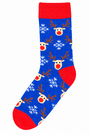 Christmas Reindeer Snowflake Socks One Size Fits Most