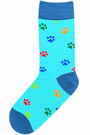 Multicolour Paw Print Socks One Size Fits Most