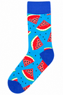 Blue Watermelon Print Socks One Size Fits Most
