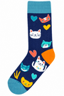 Colourful Cat Novelty Socks One Size Fits Most