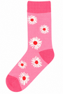 Pink Daisy Socks One Size Fits Most