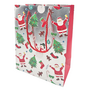 Silver Santa Christmas Gift Bag 23 18 10 Cm