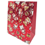 Red Christmas Gift Bag With Santa Teddy Bear Design 23 18 10 Cm