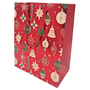 Red Christmas Bauble Gift Bag 23 18 10 Cm
