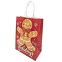 Gingerbread Man Christmas Gift Bag Red 15 21 8 Cm