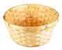 Round 25cm Handmade Bamboo Deep Fruit Snack Food Gift Basket Natural Colour