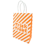 Trick Or Treat Halloween Gift Bag Orange White 15 21 8 Cm