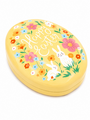 Happy Easter Yellow Egg Shaped Tin 15 X 11 X 45 Cm Side