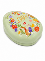 Pastel Green Easter Egg Shaped Tin Side