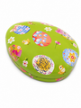 Green Easter Egg Shaped Tin 15 X 11 X 45cm Side