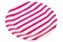 Cerise Pink And White Striped Dinner Paper Plates Large 23cm Pack Of 10