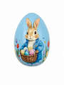 Easter Bunny Egg Shaped Tin 11 X 7 Cm