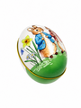 Easter Bunny Egg Shaped Tin 11 X 7 Cm3 Side