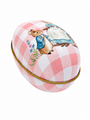 Easter Bunny Egg Shaped Tin 11 X 7 Cm 1 Side