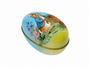 Easter Bunny Egg Shaped Tin 11 X 7 Cm 2 Side