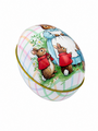 Peter Rabbit Style Egg Shaped Tin 11 X 7 Cm Side