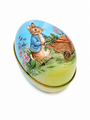 Easter Bunny Rabbit Egg Tin Decorative Easter Storage 12 X 75 X 9cm