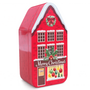 Christmas Village House Tin Red 12 X 6 Cm Xma28h 2