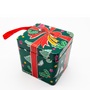 Dark Green Christmas Gift Box Hanging Tin Ornament 65 65 5 Cm