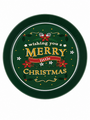 Christmas Dinner Plate Green Merry Christmas Festive Plate35 Cm