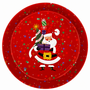 Red Santa Christmas Serving Plate 35 Cm