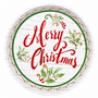 30 Cm Christmas Tin Tray Round Metal Serving Tray For Festive Entertaining