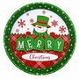 30 X 3 Cm Christmas Tin Serving Tray Decorative Round Metal Tray Farmhouse Holiday Serving Tray