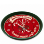 30 Cm Christmas Tin Serving Tray Round Metal Serving Tray Decorative Holiday Tray Side View
