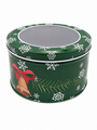 Christmas Green Metal Tin With Transparent Window 135 X 7 Cm