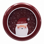 Burgundy Christmas Tin With Transparent Window 135 X 7 Cm Top
