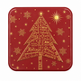 17 X 65 Cm Christmas Tin Red Gold Christmas Tree Design