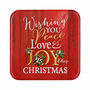 17 X 65 Cm Christmas Tin Wishing You Peace Love Joy