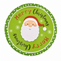 Christmas Cookie Tin Green Santa Snowman Holiday Storage Tin 20 Cm