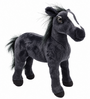 Realistic Black Horse Free Standing Plush Toy 25 X 27 X 10 Cm